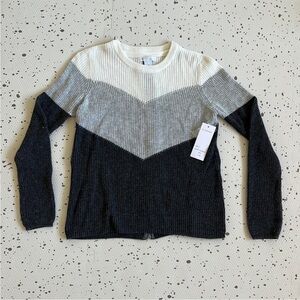 💘 DESIGN HISTORY - COLORBLOCK GRAY CARRIE ZIPPER BACK SWEATER